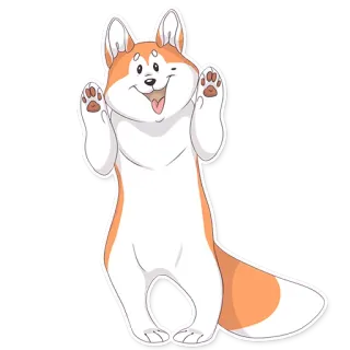 😄 dog, puppy, animal, pet, cartoon, sticker telegram sticker