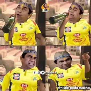 🥳 whistle podu macha Meme, Bebendo, Ator indiano, Comédia, Humor whatsapp sticker