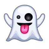 👻 ghost, emoji, funny, cartoon, halloween, spooky telegram sticker