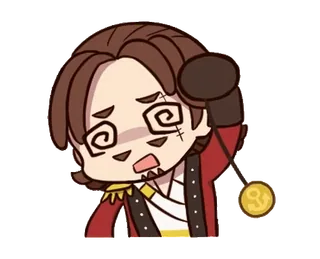 ⭐ duizelig, verward, cartoon, uitgeput, strip, anime telegram sticker