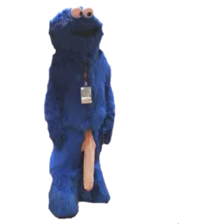 🤠 Cookie Monster costume, sesame street, cookie monster, offensive, parody telegram sticker