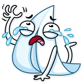 😭 悲しい, 泣く, 涙, 漫画, キャラクター telegram sticker