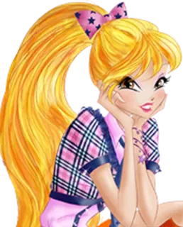 ☺️ Stella Winx Club desenho animado, fada, magia, loira, animação telegram sticker