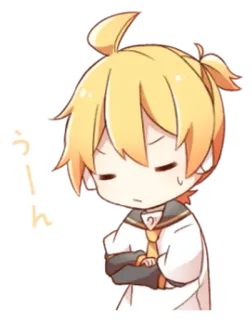 💭 うーん Anime, Lucu, Vocaloid, Ekspresi, Bingung telegram sticker