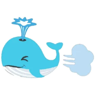 😁 cá voi, dễ thương, đại dương, động vật, xanh lam, hoạt hình telegram sticker