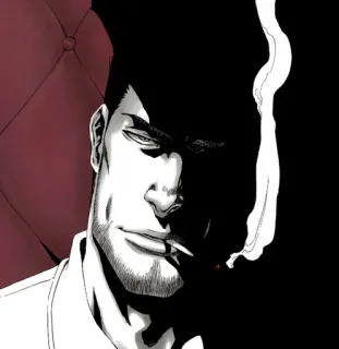 🚬 uomo, fumare, sigaretta, scuro, ritratto telegram sticker