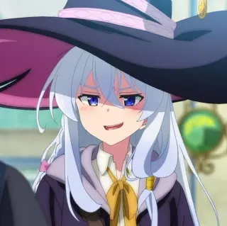 🍃 anime, witch, girl, hat, magic telegram sticker