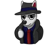 🤫 Cartoon, Hund, Detektiv, Hut, Fedora, Lustig, Geheimagent, Cartoon Hund telegram sticker