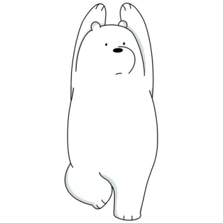 🧘‍♂ Ice Bear We Bare Bears Мультфильм, Медведь, Белый медведь, Мы обычные медведи, Персонаж, Милый, Животное telegram sticker