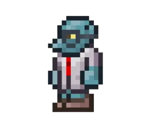 🌎 Pixel art, Zombi, Videojuego, Terraria, Monstruo telegram sticker