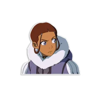 😐 Katara Avatar: The Last Airbender Katara, Avatar, La Leyenda de Aang, Dominador del Agua, Dibujos animados, Animación, Nickelodeon whatsapp sticker