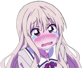 😭 动漫, 哭, 悲伤, 情绪化, 卡通, 女孩 telegram sticker