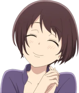🥰 Anime, Kobieta, Uśmiech, Szczęśliwy, Portret telegram sticker