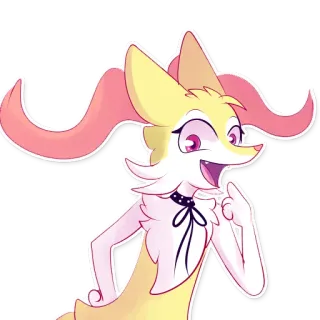 🐱 เฟนเนกิน, โปเกมอน, สุนัขจิ้งจอก, สัตว์, น่ารัก, สติกเกอร์, การ์ตูน telegram sticker