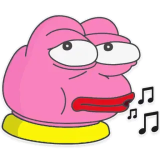 🎼 Meme, Meme da Internet, Rã, Rã Rosa, Música, Notas telegram sticker