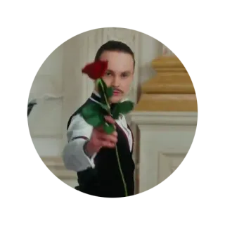 🌹 Mann, Rose, Blume, Romantisch, Valentinstag, Liebe whatsapp sticker