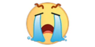 😭 emoji, crying, sad, tears, emotional, upset telegram sticker