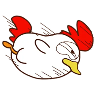 🏃 Huhn, Cartoon, Tier, Vogel, lustig, laufend telegram sticker