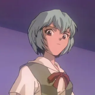 😐 Rei Ayanami Neon Genesis Evangelion アニメ, キャラクター, 綾波レイ, 新世紀エヴァンゲリオン telegram sticker
