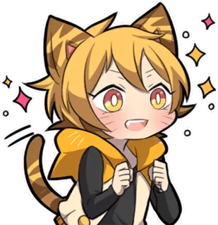 ✨ 고양이, 애니메이션, 만화, 스티커, 카와이, SD, 귀여운 telegram sticker