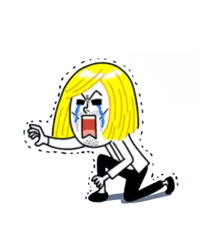😥 Dessin animé, Pleurs, Frustration, Triste whatsapp sticker