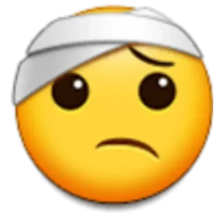🤕 injured, emoji, head injury, sad telegram sticker
