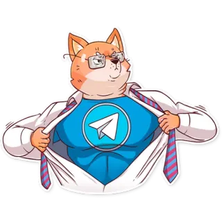 📩 chien, super-héros, dessin animé, télégramme whatsapp sticker