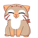 ☺️ животное, кошка, мультфильм, милый, наклейка telegram sticker
