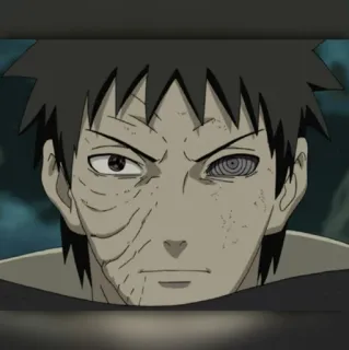 ⚫️ Obito Uchiha Naruto Anime, Manga, Uchiha, Cattivo, Ninja telegram sticker