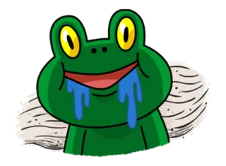 🙄 лягушка, мультфильм, животное, амфибия, смешной, мем whatsapp sticker