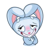 ❤️ coniglio, cartone animato, adesivo, carino, animale, coniglio telegram sticker