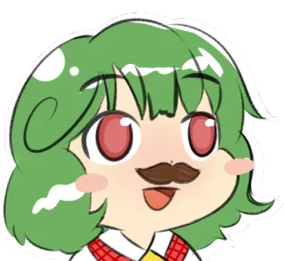 👨 Cartone animato, Adesivo, Anime, Faccia, Baffi, Ritratto telegram sticker