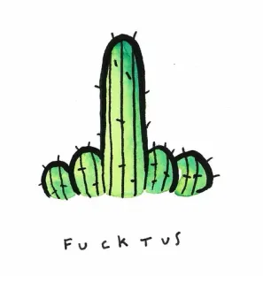🖕 FUCKTUS cacto, fucktus, engraçado, planta, piada, ofensivo telegram sticker