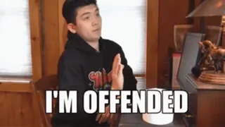 🎈 I'M OFFENDED Meme, Offensé, Réaction, Drôle, Expression telegram sticker
