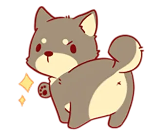 🐶 หมา, ลูกหมา, น่ารัก, ชิบะ อินุ, สัตว์, การ์ตูน, ภาพประกอบ telegram sticker