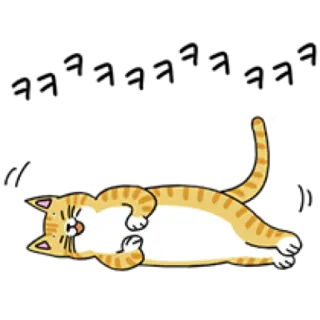 🐈 cat, sleeping, animal, cute, ginger, feline, pet, relaxing telegram sticker