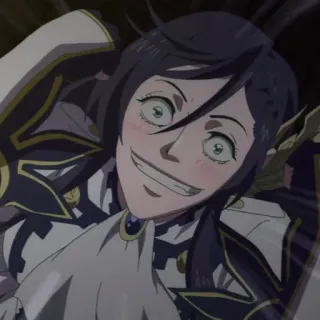 💈 anime, creepy, smile, woman, crazy telegram sticker