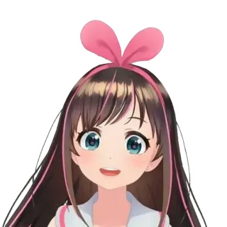 😃 Kizuna AI vtuber, anime, youtuber virtual, fofo, kawaii, Kizuna Ai whatsapp sticker