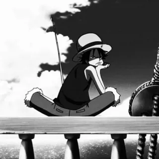 🎱 Luffy One Piece anime, one piece, luffy, dibujos animados, monkey d luffy, pirata, sombrero de paja telegram sticker