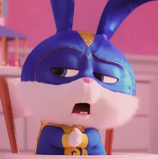 🐰 Snowball The Secret Life of Pets coelho, desenho animado, animação, super-herói, filme whatsapp sticker