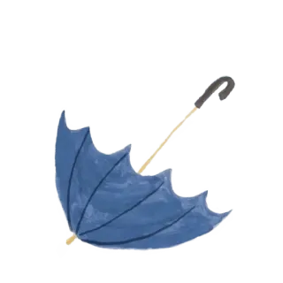 ☔️ 우산, 비, 날씨, 파란색 telegram sticker