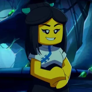 🧊 Lego, Dibujos animados, Personaje, Mujer, Asiático whatsapp sticker