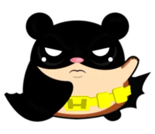 💪 Batman Batman, hamster, cartoon, superhero, animal, funny telegram sticker