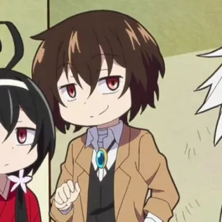 🧳 Osamu Dazai Bungo Stray Dogs Anime, Chibi, Dessin animé, Bungo Stray Dogs, Osamu Dazai telegram sticker