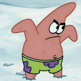 ✨ Patrick Star Spongebob Squarepants 派大星, 海绵宝宝, 卡通, 生气, 搞笑, 表情包 telegram sticker