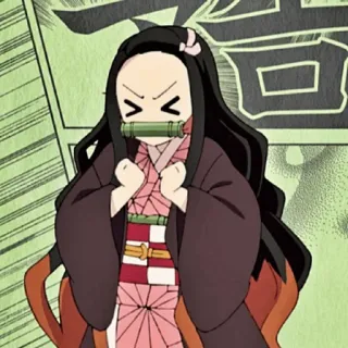 🌙 Nezuko Kamado Demon Slayer nezuko, anime, demon slayer, chibi, kawaii telegram sticker