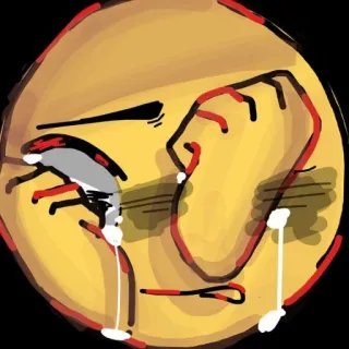 😭 emoji, menangis, sedih, emosional telegram sticker