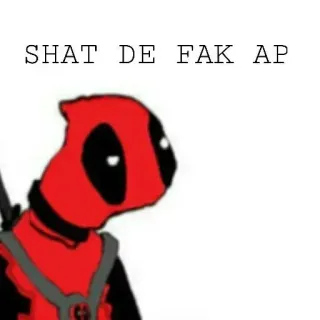 😐 Deadpool SHAT DE FAK AP deadpool, marvel, drôle, comics, offensant telegram sticker