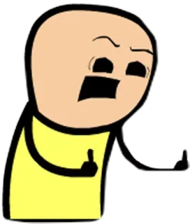 🖕 bonhomme allumette, doigt d'honneur, offensant, dessin animé, en colère whatsapp sticker