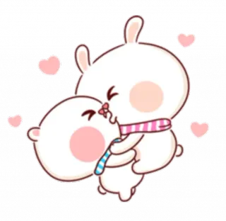 😘 süß, Liebe, Tiere, Kuss, Cartoon, Freundschaft telegram sticker